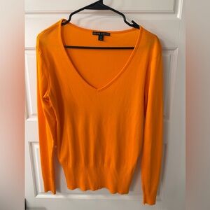 Ralph Lauren Orange V-Neck Sweater